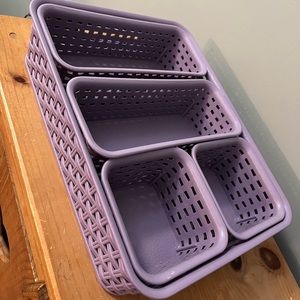 5 piece purple storage set